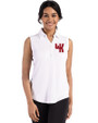 Western Kentucky Hilltoppers College Vault Cutter & Buck Forge Eco Stretch Recycled Womens Sleeveless Polo White Front