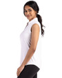 Virginia Military Institute Keydets Cutter & Buck Forge Eco Stretch Recycled Womens Sleeveless Polo White Side