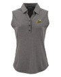 Baldwin Wallace Yellow Jackets Cutter & Buck Forge Eco Stretch Recycled Womens Sleeveless Polo Dark Black Heather Mannequin