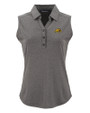 Bowie State Bulldogs Cutter & Buck Forge Eco Stretch Recycled Womens Sleeveless Polo Dark Black Heather Mannequin