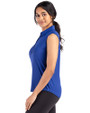 Florida Gators Alumni Cutter & Buck Forge Eco Stretch Recycled Womens Sleeveless Polo Tour Blue Side
