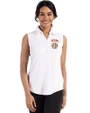 Texas Longhorns SEC Cutter & Buck Forge Eco Stretch Recycled Womens Sleeveless Polo White Front
