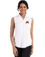 Minnesota Golden Gophers Cutter & Buck Forge Eco Stretch Recycled Womens Sleeveless Polo White Front