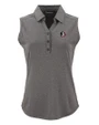 Florida State Seminoles Cutter & Buck Forge Eco Stretch Recycled Womens Sleeveless Polo Dark Black Heather Mannequin