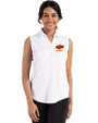 Oklahoma State Cowboys Alumni Cutter & Buck Forge Eco Stretch Recycled Womens Sleeveless Polo White Front