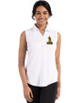 Northern Arizona Lumberjacks College Vault Cutter & Buck Forge Eco Stretch Recycled Womens Sleeveless Polo White Front