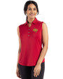 Midwestern State Mustangs Cutter & Buck Forge Eco Stretch Recycled Womens Sleeveless Polo Cardinal Red Front