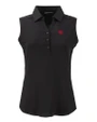 Nebraska Cornhuskers College Vault Cutter & Buck Forge Eco Stretch Recycled Womens Sleeveless Polo Black Mannequin