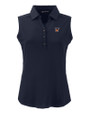 Texas Rio Grande Valley Vaqueros Cutter & Buck Forge Recycled Four-Way Stretch Womens Sleeveless Polo Navy Blue Mannequin