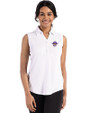 East Carolina (ECU) Pirates College Vault Cutter & Buck Forge Eco Stretch Recycled Womens Sleeveless Polo White Front