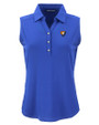 Illinois Fighting Illini College Vault Cutter & Buck Forge Eco Stretch Recycled Womens Sleeveless Polo TBL_MANN_HG 