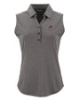 Georgia Bulldogs Alumni Cutter & Buck Forge Recycled Four-Way Stretch Womens Sleeveless Polo Dark Black Heather Mannequin