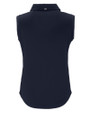 New Hampshire Wildcats College Vault Cutter & Buck Forge Eco Stretch Recycled Womens Sleeveless Polo Navy Blue Mannequin Back