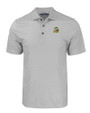 Oregon Ducks Cutter & Buck Pike Eco Tonal Geo Print Stretch Recycled Mens Polo Elemental Grey Mannequin