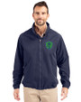 Seattle Sounders FC Cutter & Buck Charter Eco Knit Recycled Big & Tall Full-Zip Jacket Navy Blue Front