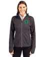 Seattle Sounders FC Cutter & Buck Mainsail Full Zip Hooded Womens Jacket Charcoal Heather Front