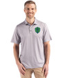 Seattle Sounders FC Cutter & Buck Pike Eco Shadow Check Print Recycled Mens Big & Tall Polo Polished Medium Gray Front