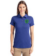 Seattle Sounders FC Cutter & Buck Advantage Recycled Cotton-Blend Pique Womens Polo Tour Blue Front