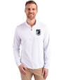 Minnesota United FC Cutter & Buck Virtue Eco Pique Recycled Quarter Zip Mens Pullover White Front