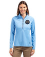 Philadelphia Union Cutter & Buck Adapt Eco Knit Stretch Recycled Womens Half Zip Pullover Atlas Light Blue Front