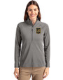 LAFC Cutter & Buck Adapt Eco Knit Stretch Recycled Womens Half Zip Pullover Elemental Grey Front