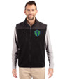 Seattle Sounders FC Cutter & Buck Cascade Epic Comfort Recycled Sherpa Fleece Mens Big & Tall Full Zip Vest Black Front