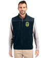 Nashville SC Cutter & Buck Cascade Eco Sherpa Mens Big and Tall Fleece Vest Navy Blue Front