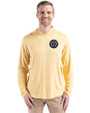 Philadelphia Union Cutter & Buck Coastline Epic Comfort Recycled Mens Hooded Shirt Desert Front