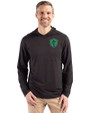 Seattle Sounders FC Cutter & Buck Coastline Epic Comfort Recycled Mens Hooded Shirt Black Front