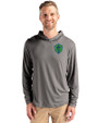Seattle Sounders FC Cutter & Buck Coastline Epic Comfort Recycled Mens Hooded Shirt Elemental Grey Front