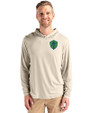 Seattle Sounders FC Cutter & Buck Coastline Epic Comfort Recycled Mens Hooded Shirt Wheat Front