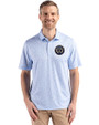 Philadelphia Union Cutter & Buck Pike Eco Flora Print Recycled Mens Polo Atlas Light Blue Front