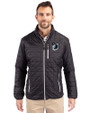 Minnesota United FC Cutter & Buck Rainier PrimaLoft® Mens Eco Insulated Full Zip Puffer Jacket Black Front