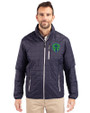 Seattle Sounders FC Cutter & Buck Rainier PrimaLoft® Mens Eco Insulated Full Zip Puffer Jacket Dark Navy/Silver Front