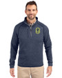 Nashville SC Cutter & Buck Mainsail Sweater-Knit Mens Big and Tall Half Zip Pullover Jacket Liberty Navy Heather Front