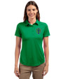 Seattle Sounders FC Cutter & Buck Prospect Eco Textured Stretch Recycled Womens Short Sleeve Polo Kelly Green Front