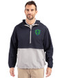 Seattle Sounders FC Cutter & Buck Charter Eco Recycled Mens Anorak Jacket Navy Blue/Polished Front