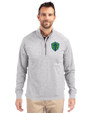 Seattle Sounders FC Cutter & Buck Adapt Eco Knit Heather Mens Big & Tall Quarter Zip Pullover Polished Heather Front