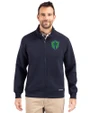 Seattle Sounders FC Cutter & Buck Roam Eco Recycled Full Zip Mens Big & Tall Jacket Navy Blue Front
