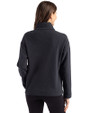 Minnesota United FC Cutter & Buck Hunts Point Eco Textured Fleece Recycled Womens Snap Pullover Black Back