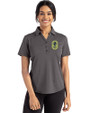 Nashville SC Cutter & Buck Forge Eco Stretch Recycled Womens Short Sleeve Polo Dark Black Heather Front