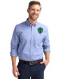 Seattle Sounders FC Cutter & Buck Stretch Oxford Mens Long Sleeve Dress Shirt French Blue Front