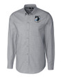 Minnesota United FC Cutter & Buck Stretch Oxford Mens Long Sleeve Dress Shirt Charcoal Mannequin