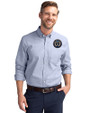 Philadelphia Union Cutter & Buck Stretch Oxford Mens Long Sleeve Dress Shirt Light Blue Front