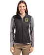 Nashville SC Cutter & Buck Stealth Hybrid Quilted Womens Full Zip Windbreaker Jacket Black Front