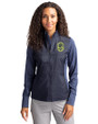 Nashville SC Cutter & Buck Stealth Hybrid Quilted Womens Full Zip Windbreaker Jacket Liberty Navy Front