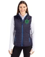 Seattle Sounders FC Cutter & Buck Rainier PrimaLoft® Womens Eco Insulated Full Zip Puffer Vest Dark Navy Front