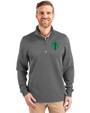 Seattle Sounders FC Cutter & Buck Traverse Stretch Eco Quarter Zip Mens Big and Tall Pullover Elemental Grey Front