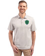 Seattle Sounders FC Cutter & Buck Virtue Eco Pique Stripe Recycled Mens Polo Polished Medium Gray Front