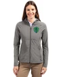 Seattle Sounders FC Cutter & Buck Adapt Eco Knit Hybrid Recycled Womens Full Zip Jacket Elemental Grey Front